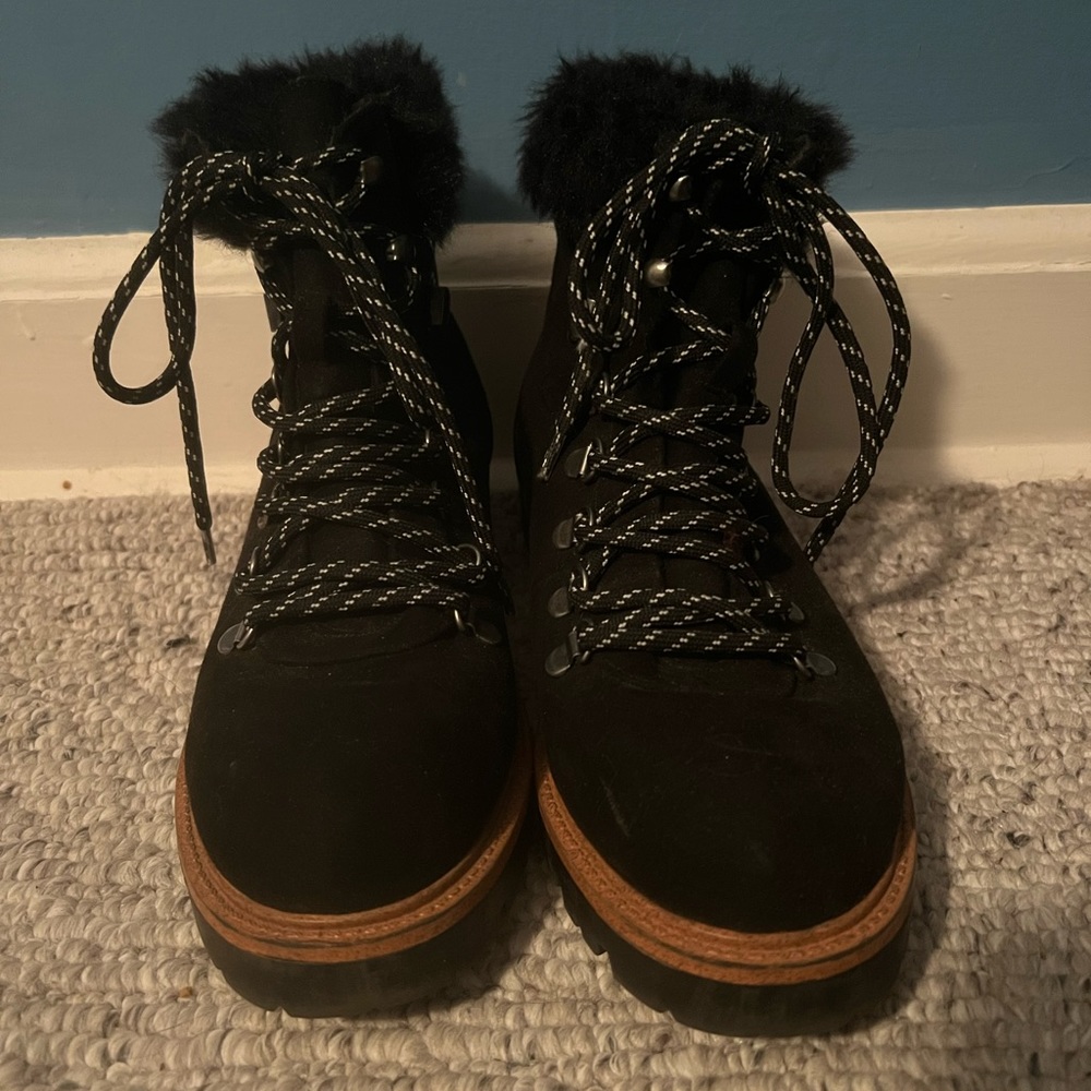 Black lace up boots size 7
